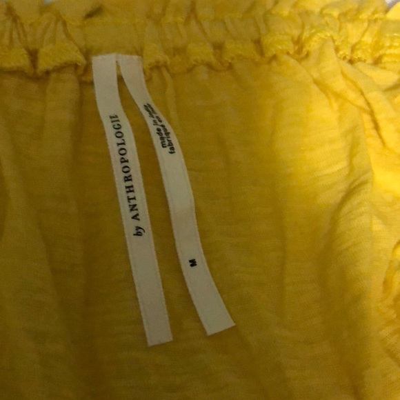 💛 M 💛 NWOT Anthro Tiered Eyelet Lace Tank Top Drawstring Bow - Picture 3 of 7